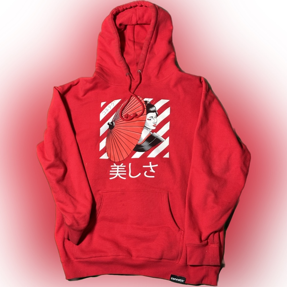 Red Connetic Geisha Girl Hoodie Large